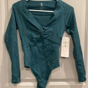 Aura Teal Long Sleeve Bodysuit